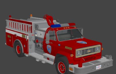 国外消防车3ds模型