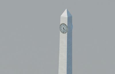 广场标志钟塔3dmax模型