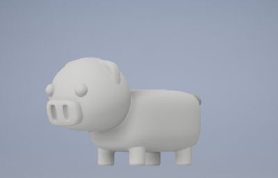小猪stl模型