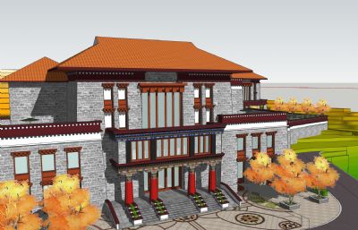 藏式建筑,藏式酒店会所,游客服务中心