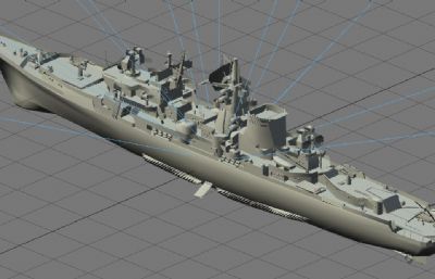 苏联海军1134B型巡洋舰max,fbx白模