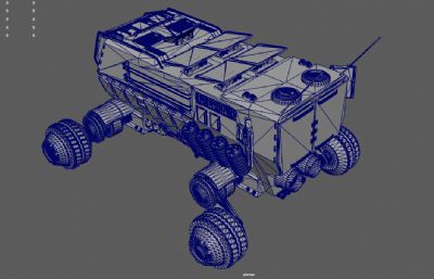 科幻太空探测车 火星2号 勘探救护车