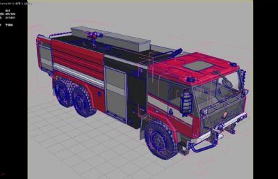 消防车,救援车,救火车3Dmax模型
