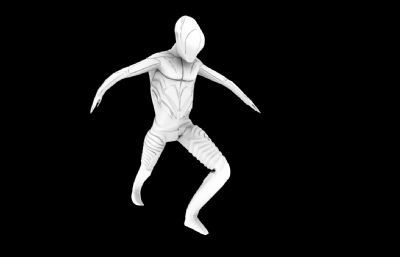 科幻肌肉战士,人物maya模型