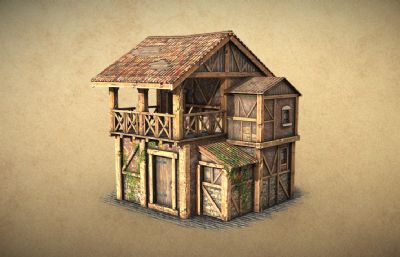 中世纪英式住宅 欧式房屋 平民房屋
