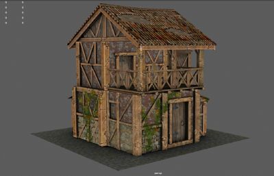 中世纪英式住宅 欧式房屋 平民房屋