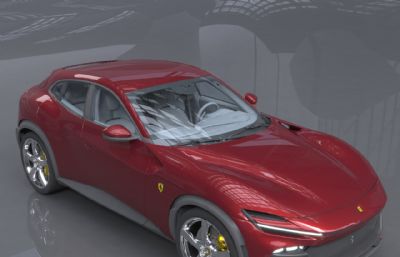2023款法拉利Purosangue汽车3dmax模型
