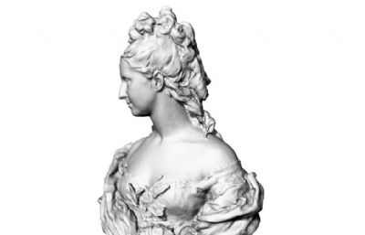 维多利亚女孩半身雕像