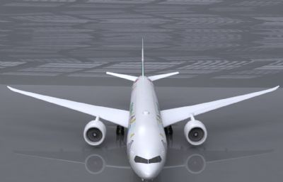 长荣航空可爱涂装的波音777飞机简配版