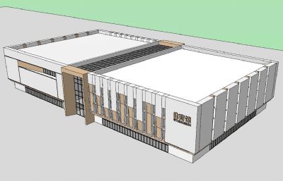 现代体育馆skp模型