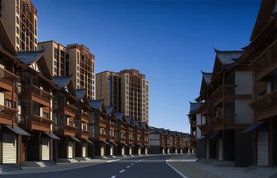 中式民居住宅小区,新中式别墅