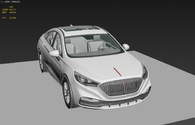 2021款红旗h5汽车3dmax模型