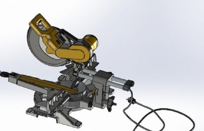 斜切锯,电锯solidworks数模