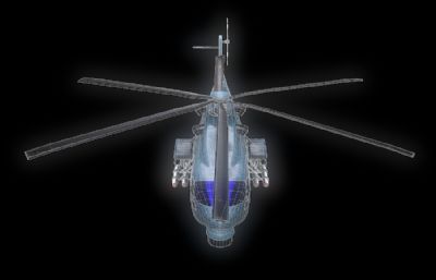 直-18反潜直升机(中)OBJ模型