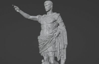 普里马·波尔塔的奥古斯都雕像blend,stl模型
