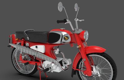 honda本田50cc摩托车step模型
