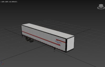 干货车拖车,厢式货车3dmax模型