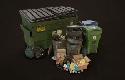 城市垃圾包,垃圾堆