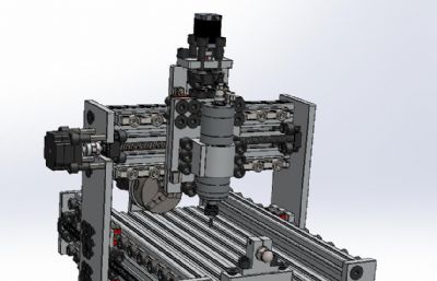 四轴CNC机器solidworks模型