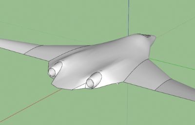 俄罗斯PAK-DA战略轰炸机OBJ模型