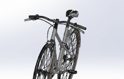 城市自行车,赛车,单车stp模型