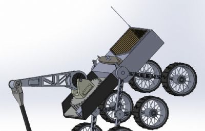 火星车,智能维修机器人solidworks模型