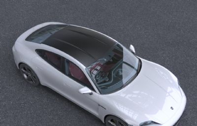 2023款保时捷首款纯电跑车Taycan TurboS汽车3dmax模型