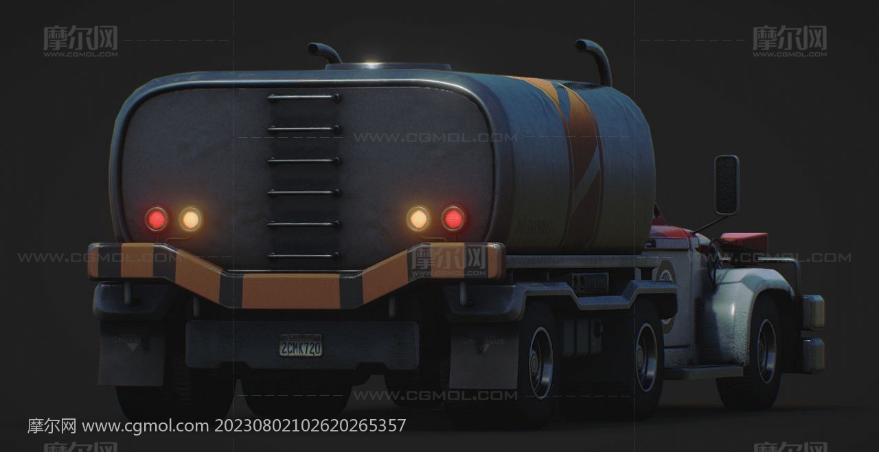 重型罐式加油车,油罐车3dmax模型