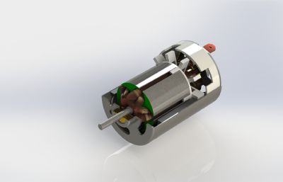 RS-555 DC Motor直流电机solidworks模型