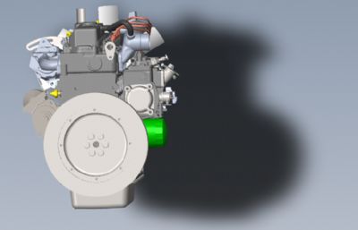 KUBOTA V2203 M-E3BG柴油发动机外形sldprt模型