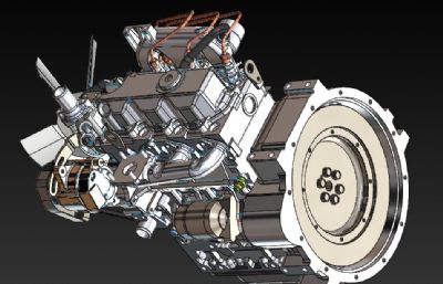 柴油发动机solidworks模型