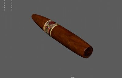 雪茄香烟,雪茄卷,巴菲雪茄3dmaya模型,非实物