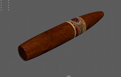 雪茄香烟,雪茄卷,巴菲雪茄3dmaya模型,非实物
