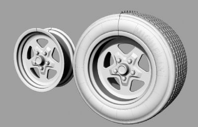 轮胎轮毂组合rhino模型