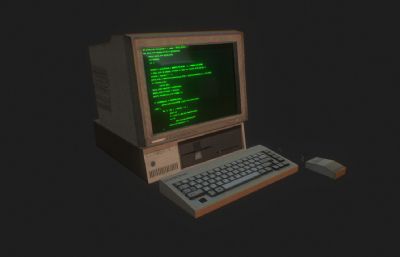 旧电脑,老式电脑,台式电脑低模
