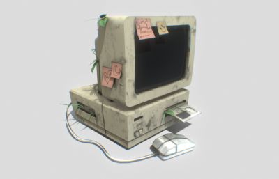 旧电脑,老式电脑,主机,键盘