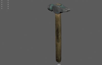 旧锤子,铁锤,榔头3dmaya模型