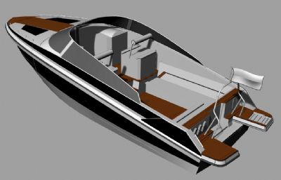 私人快艇,游艇rhino模型