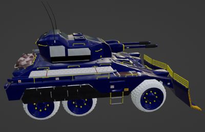 防爆车,装甲车blender模型