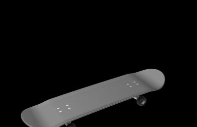 滑板车,练习滑板3dmax模型
