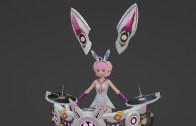 机甲兔女郎DJ女孩blender模型