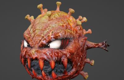 病毒怪物blender模型