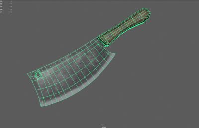菜刀,斩骨刀,剁骨刀3dmaya模型