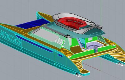 概念快艇,游艇rhino模型