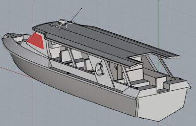 江边的士,旅客运输快艇rhino模型