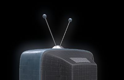 Q版电视机obj模型