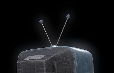Q版电视机obj模型