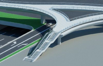 十字路口环形天桥方案