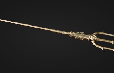 三叉戟Trident,古希腊神话海神波塞冬武器blender模型