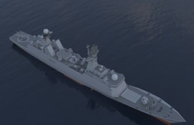 中国海军驱逐舰3dmax模型